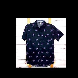 MTV Logo Print Button Up Collard Unisex